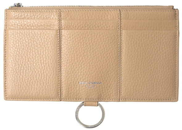 Dolce & Gabbana Beige Leather Shoulder Cardholder Shoulder Strap Wallet Dolce & Gabbana Beige Leather Shoulder Cardholder Shoulder Strap Wallet