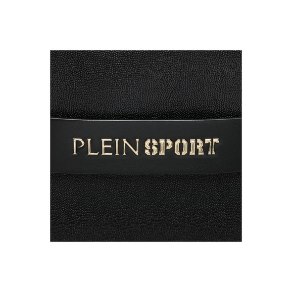 Chic Ebony Tote with Silver Logo Accent Chic Ebony Tote with Silver Logo Accent