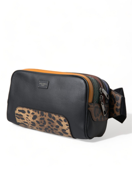 Dolce & Gabbana Black Exotic Leather Logo Belt Waist Fanny Pack Bag Dolce & Gabbana Black Exotic Leather Logo Belt Waist Fanny Pack Bag