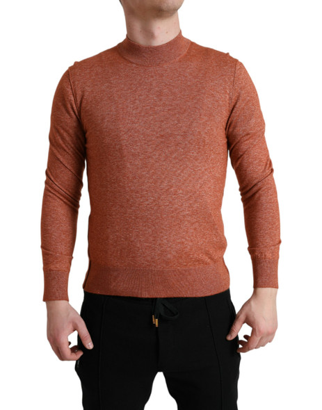 Dolce & Gabbana Orange Cashmere Crew Neck Pullover Sweater Dolce & Gabbana Orange Cashmere Crew Neck Pullover Sweater