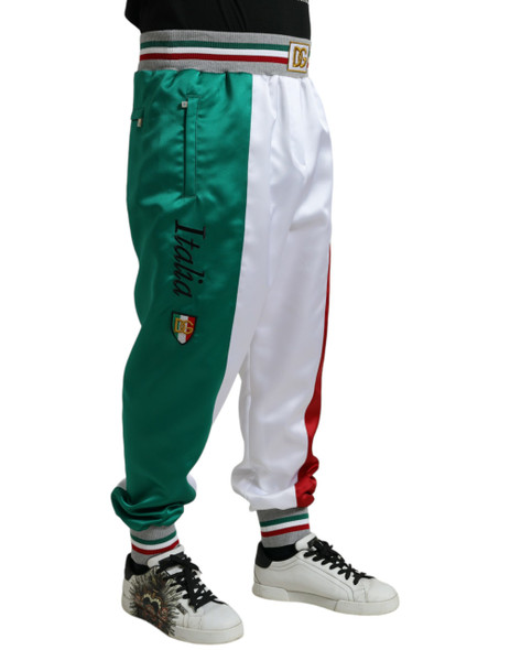 Dolce & Gabbana Multicolor Italian Patch Slim Jogger Pants Dolce & Gabbana Multicolor Italian Patch Slim Jogger Pants