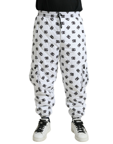 Dolce & Gabbana White Logo DG Print Men Jogger Sweatpants Pants Dolce & Gabbana White Logo DG Print Men Jogger Sweatpants Pants