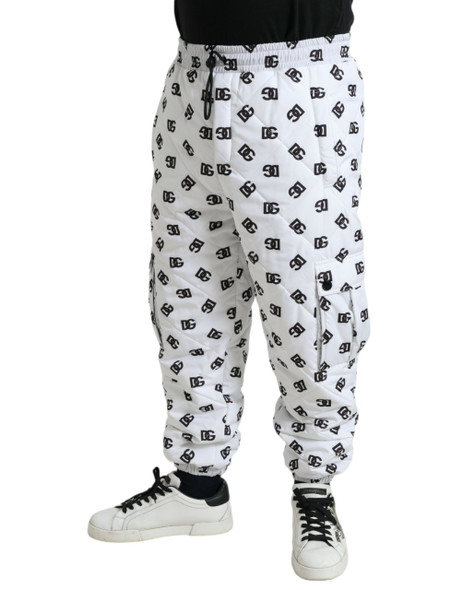 Dolce & Gabbana White Logo DG Print Men Jogger Sweatpants Pants Dolce & Gabbana White Logo DG Print Men Jogger Sweatpants Pants