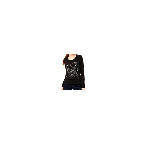 Black Cotton Women T-Shirt MO-14230 Black Cotton Women T-Shirt MO-14230