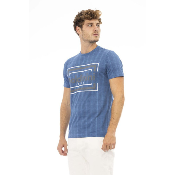 Blue Cotton Men T-Shirt BA-23709 Blue Cotton Men T-Shirt BA-23709