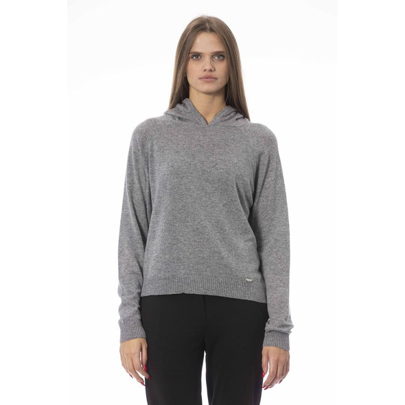 Gray Viscose Women Sweater Gray Viscose Women Sweater