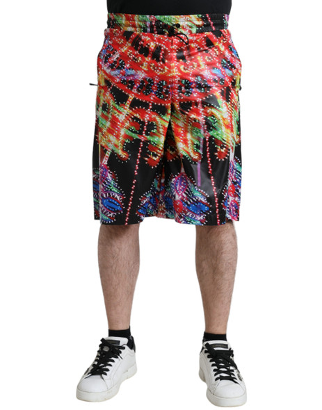 Dolce & Gabbana Multicolor Luminarie Print Men Bermuda Shorts Dolce & Gabbana Multicolor Luminarie Print Men Bermuda Shorts