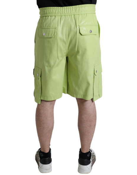 Dolce & Gabbana Light Green Cotton Men Cargo Bermuda Shorts Dolce & Gabbana Light Green Cotton Men Cargo Bermuda Shorts