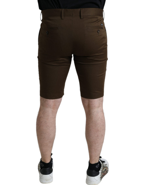 Dolce & Gabbana Brown Cotton Stretch Men Bermuda Shorts Dolce & Gabbana Brown Cotton Stretch Men Bermuda Shorts
