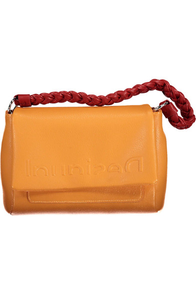 Chic Orange Shoulder Bag with Contrasting Details Chic Orange Shoulder Bag with Contrasting Details