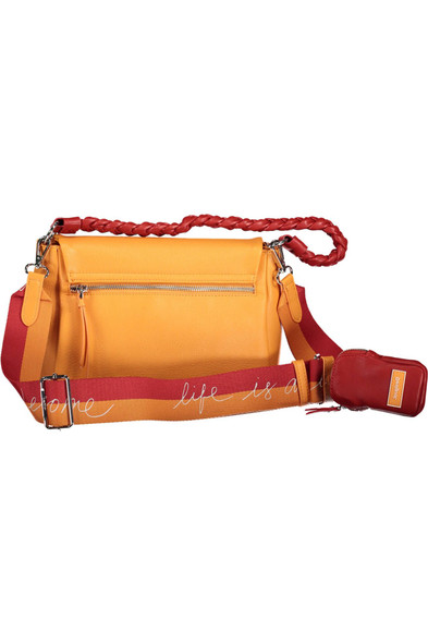 Chic Orange Shoulder Bag with Contrasting Details Chic Orange Shoulder Bag with Contrasting Details