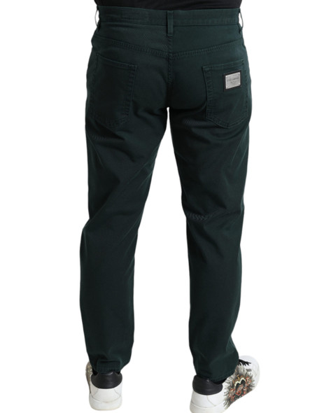 Dolce & Gabbana Green Cotton Stretch Skinny Men Denim Jeans Dolce & Gabbana Green Cotton Stretch Skinny Men Denim Jeans