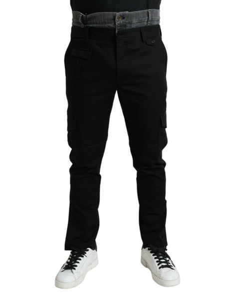 Dolce & Gabbana Black Gray Slim Cotton Denim Jeans Pants Dolce & Gabbana Black Gray Slim Cotton Denim Jeans Pants