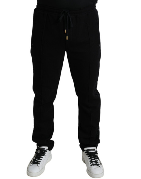 Dolce & Gabbana Black Cotton Skinny Jogger Sweatpants Pants Dolce & Gabbana Black Cotton Skinny Jogger Sweatpants Pants