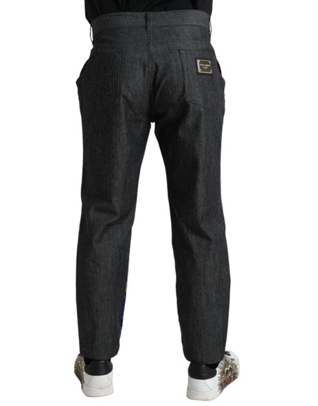 Dolce & Gabbana Multicolor Tiger Cotton Loose Denim Jeans Dolce & Gabbana Multicolor Tiger Cotton Loose Denim Jeans