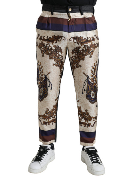 Multicolor Heraldic Skinny Men Pants Multicolor Heraldic Skinny Men Pants