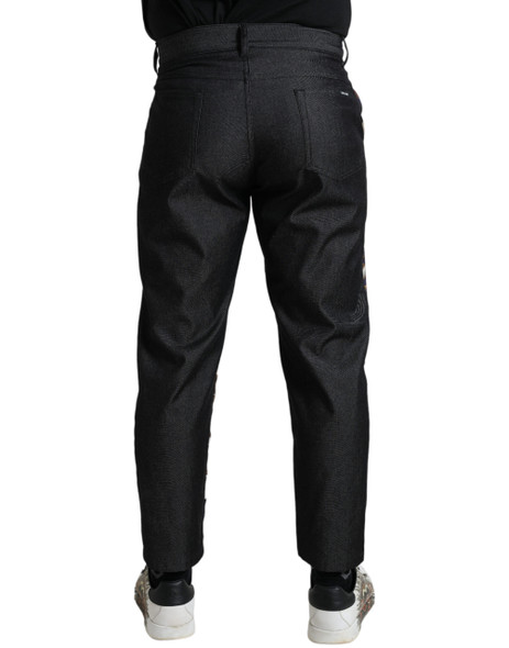 Multicolor Heraldic Skinny Men Pants Multicolor Heraldic Skinny Men Pants
