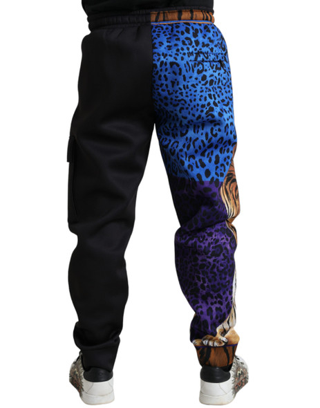 Black Tiger Print Cargo Jogger Pants Black Tiger Print Cargo Jogger Pants