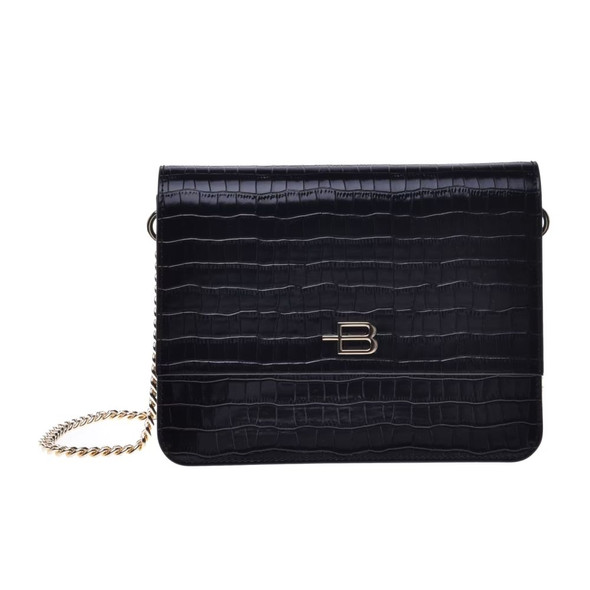 Baldinini Trend Black Calfskin Women Crossbody Bag Baldinini Trend Black Calfskin Women Crossbody Bag