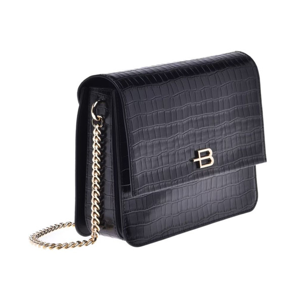 Baldinini Trend Black Calfskin Women Crossbody Bag Baldinini Trend Black Calfskin Women Crossbody Bag