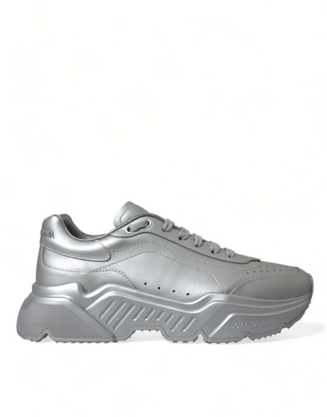 Silver DAYMASTER Leather Men Casual Sneakers Shoes Silver DAYMASTER Leather Men Casual Sneakers Shoes