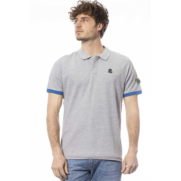 Invicta Gray Cotton Men Polo Shirt Invicta Gray Cotton Men Polo Shirt