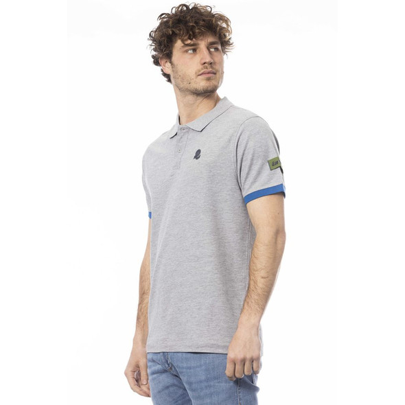 Invicta Gray Cotton Men Polo Shirt Invicta Gray Cotton Men Polo Shirt