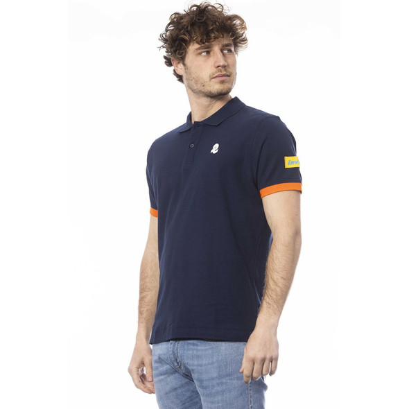 "Blue Cotton Men Polo Shirt" "Blue Cotton Men Polo Shirt"