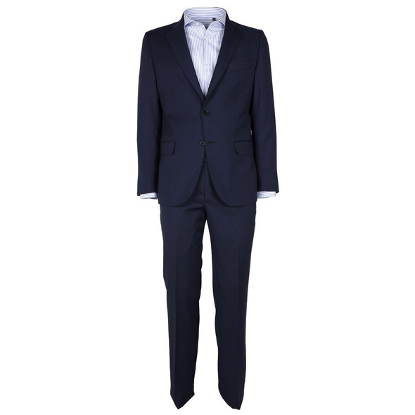 Made in Italy Blue Wool Men's Suit ER-12394 Made in Italy Blue Wool Men's Suit ER-12394