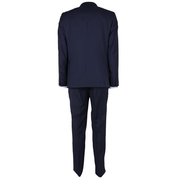 Made in Italy Blue Wool Men's Suit ER-12394 Made in Italy Blue Wool Men's Suit ER-12394