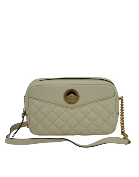 Versace Elegant White Leather Camera Shoulder Bag Versace Elegant White Leather Camera Shoulder Bag