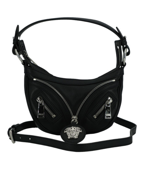Versace Elegant Black Mini Hobo Shoulder Bag Versace Elegant Black Mini Hobo Shoulder Bag