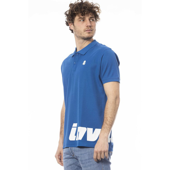 Blue Cotton Men Polo Shirt IN-24058 Blue Cotton Men Polo Shirt IN-24058
