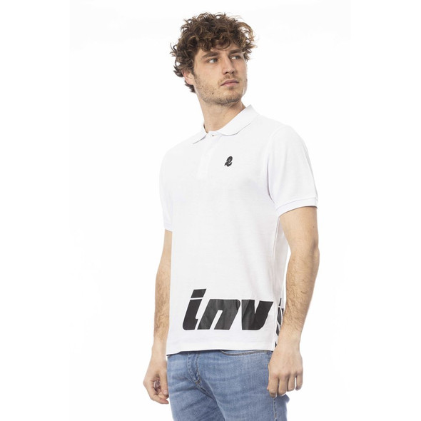 Invicta White Cotton Men Polo Shirt IN-24056 Invicta White Cotton Men Polo Shirt IN-24056