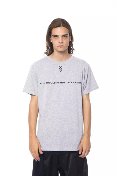 Nicolo Tonetto Gray Cotton Men T-Shirt Nicolo Tonetto Gray Cotton Men T-Shirt