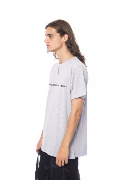 Nicolo Tonetto Gray Cotton Men T-Shirt Nicolo Tonetto Gray Cotton Men T-Shirt