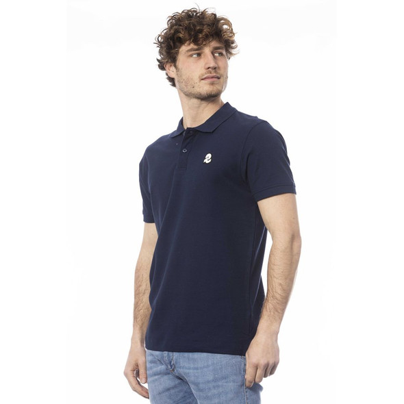 Blue Cotton Men's Polo Shirt Blue Cotton Men's Polo Shirt