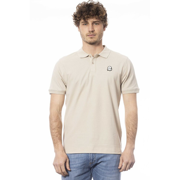 Invicta Beige Cotton Men Polo Shirt Invicta Beige Cotton Men Polo Shirt