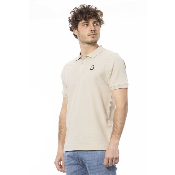 Invicta Beige Cotton Men Polo Shirt Invicta Beige Cotton Men Polo Shirt