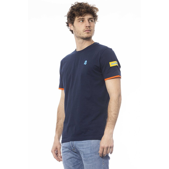 Blue Cotton Men T-Shirt IN-24047 Blue Cotton Men T-Shirt IN-24047