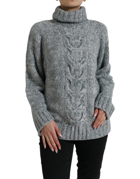 Dolce & Gabbana Gray Cashmere Turtle Neck Pullover Sweater Dolce & Gabbana Gray Cashmere Turtle Neck Pullover Sweater