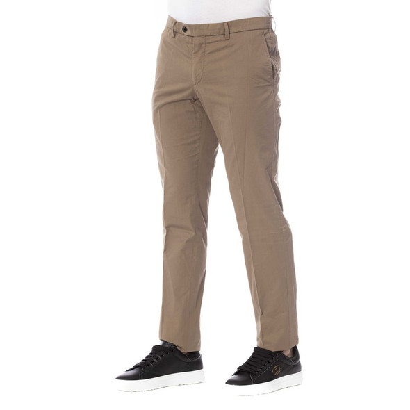 Trussardi Brown Cotton Men Trouser Trussardi Brown Cotton Men Trouser