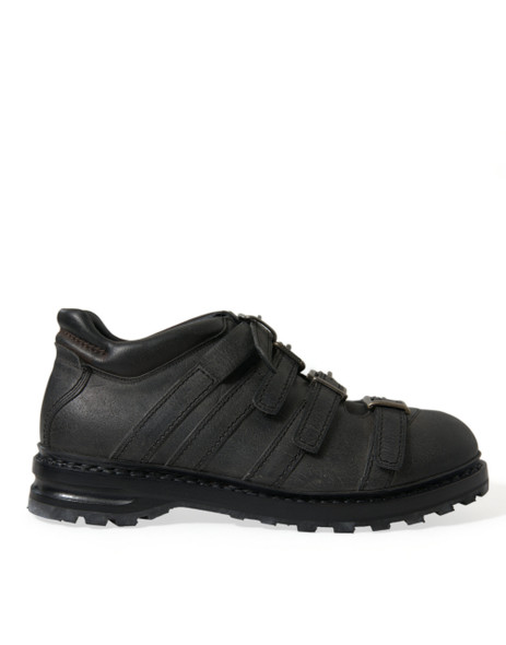 Dolce & Gabbana Black Leather Strap Men Ankle Boots Shoes Dolce & Gabbana Black Leather Strap Men Ankle Boots Shoes