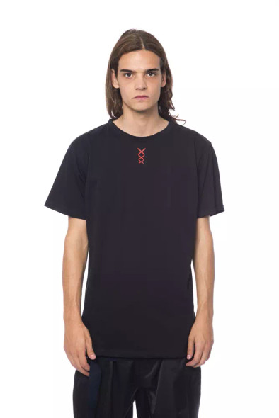 Nicolo Tonetto Black Cotton Men T-Shirt NI-12967 Nicolo Tonetto Black Cotton Men T-Shirt NI-12967