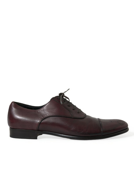 Dolce & Gabbana Bordeaux Leather Men Formal Derby Dress Shoes Dolce & Gabbana Bordeaux Leather Men Formal Derby Dress Shoes