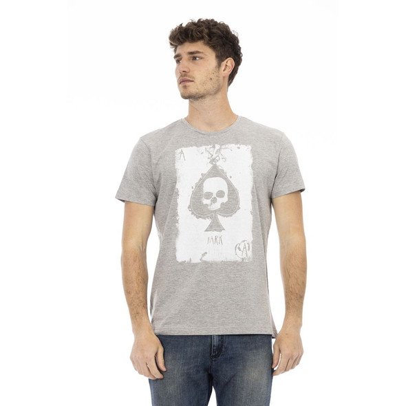 Trussardi Action Gray Cotton Men T-Shirt TR-24178 Trussardi Action Gray Cotton Men T-Shirt TR-24178