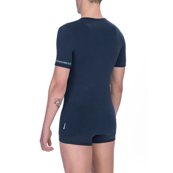 Bikkembergs Black Cotton Men's T-Shirt BI-24187 Bikkembergs Black Cotton Men's T-Shirt BI-24187