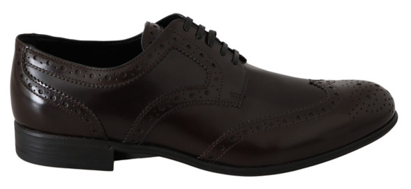 Brown Leather Broques Oxford Wingtip Shoes Brown Leather Broques Oxford Wingtip Shoes