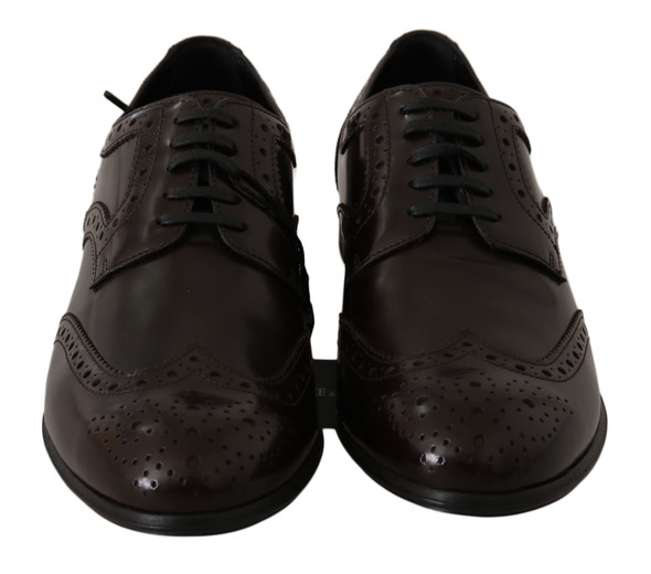 Brown Leather Broques Oxford Wingtip Shoes Brown Leather Broques Oxford Wingtip Shoes