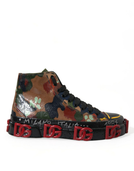 Multicolor Camouflage High Top Sneakers Shoes Multicolor Camouflage High Top Sneakers Shoes